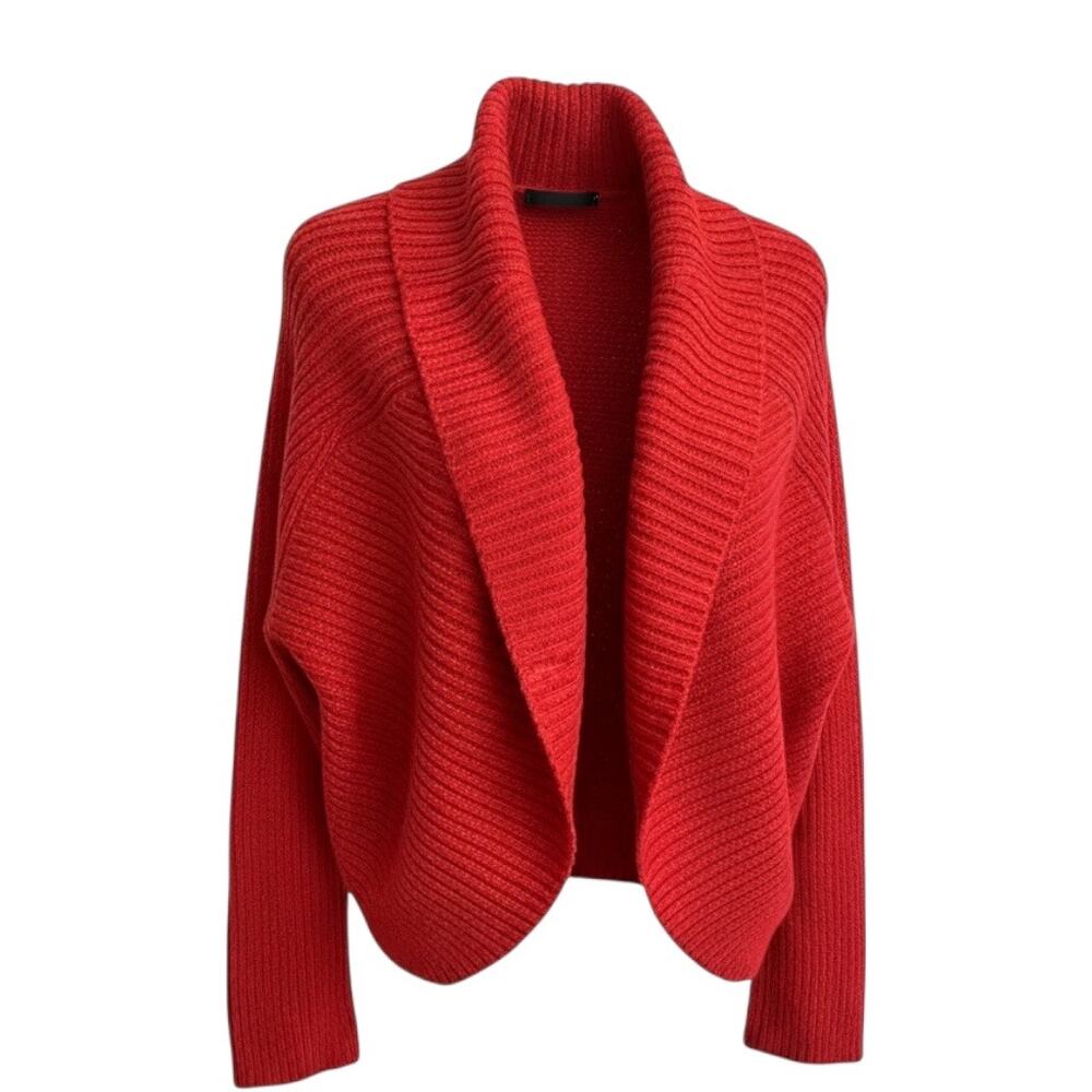 WHBM Cashmere Blend Red Cocoon Sweater Large New
